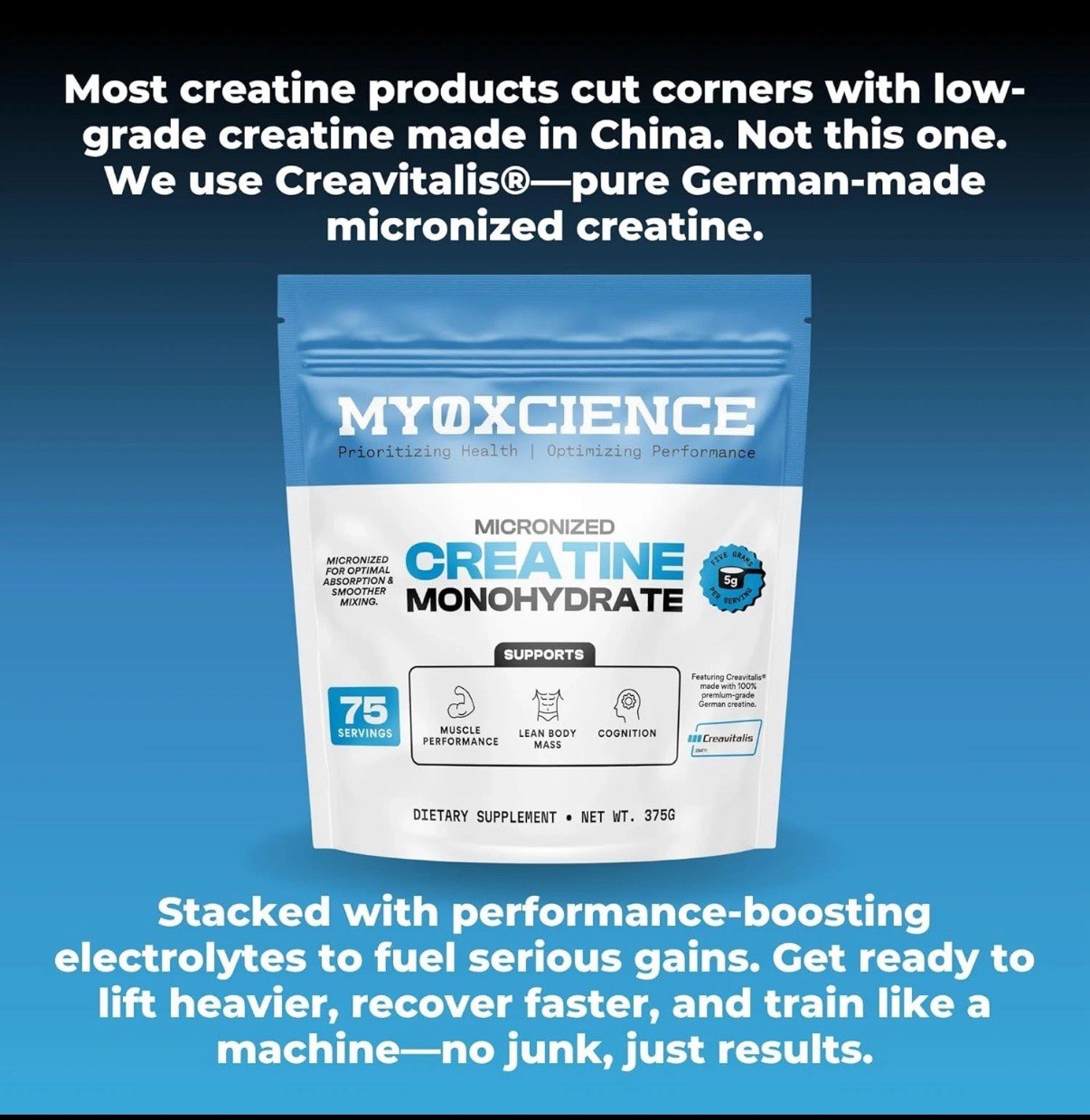 MYOXCIENCE Micronized Creatine | with 100% Creavitalis—The World’s Purest Mic…