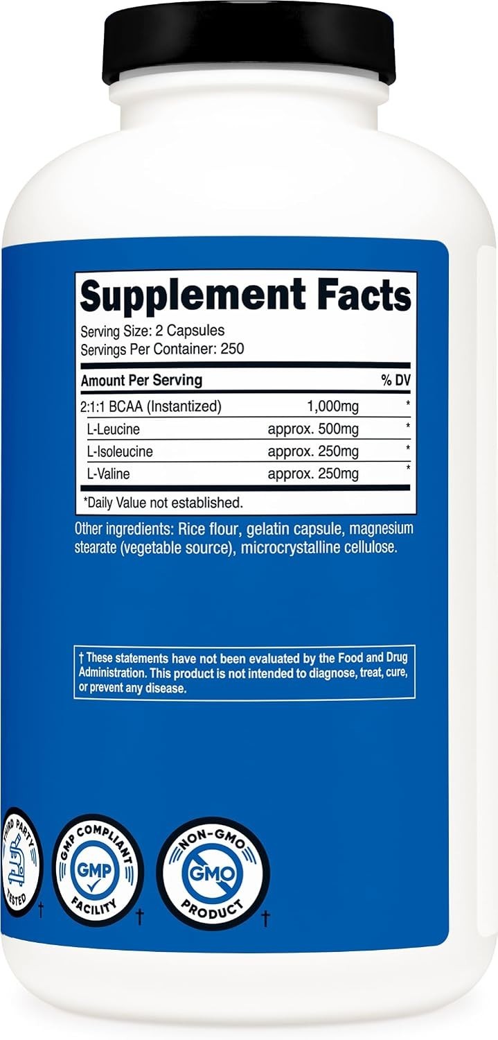 Nutricost BCAA 1000mg, 500 capsules