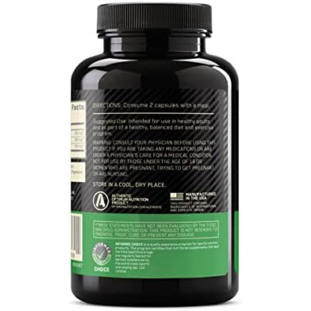 Optimum Nutrition BCAA 1000, 1,000 mg, 60 Capsules (500 mg per Capsule)