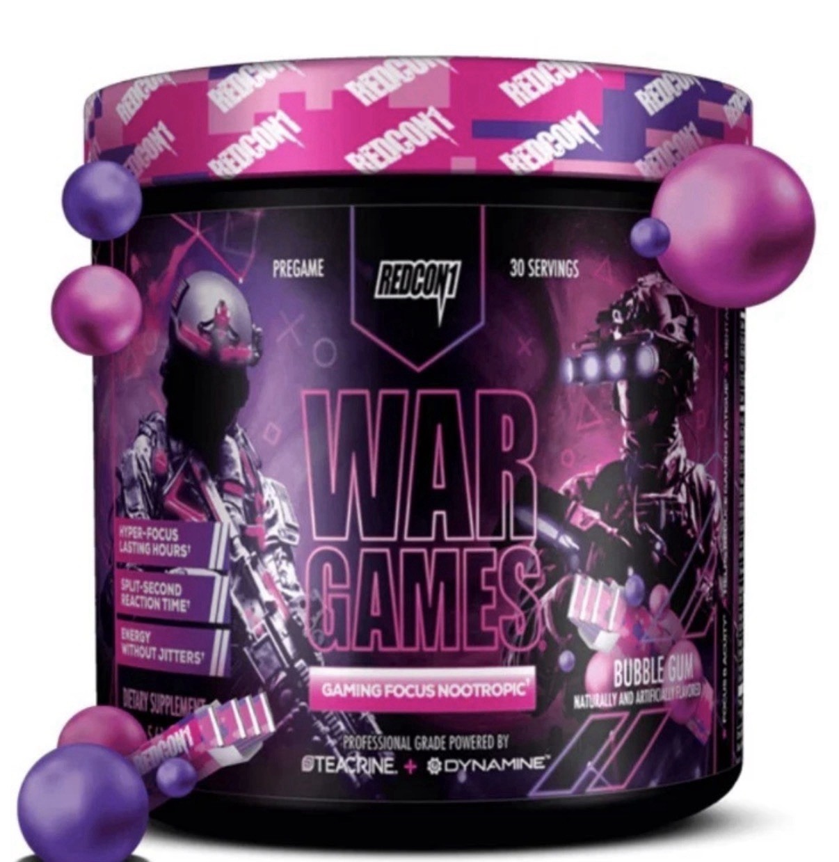 RARE Redcon1 War Games Pre Workout Bubble Gum Gaming Exp 12/26 5.6 oz. 30 Servi