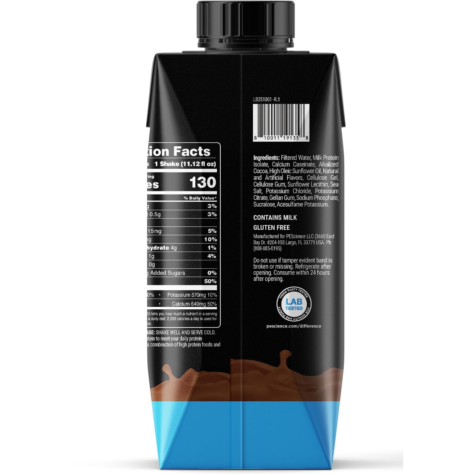 PEScience Select Protein Shake RTD, 25g Whey and 11.12 Fl Oz (Pack of 4)