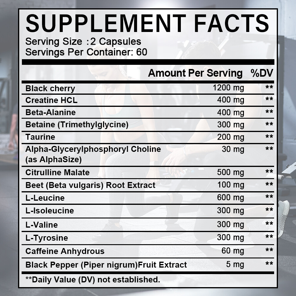 Pre Workout Pump Energy Focus Endurance Supplements Pre-Workout Vitamin