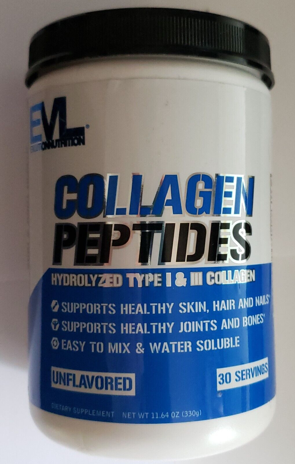 Evlution Nutrition – Collagen Peptides – 30 Servings – Unflavored – Exp 6/2025