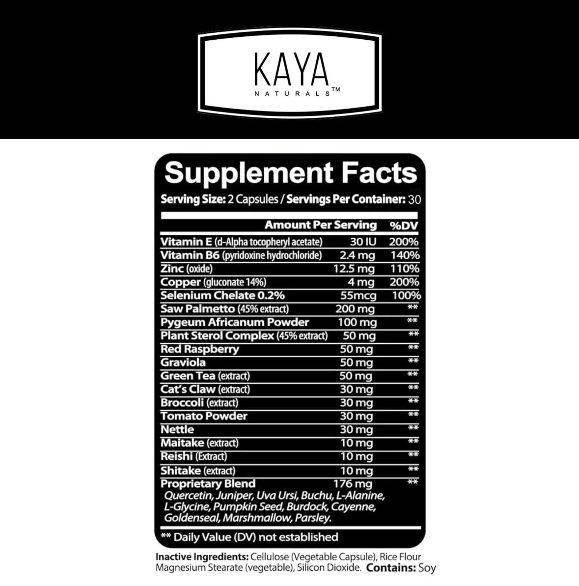 Kaya Naturals Prostate Support – Saw Palmetto, Potent 60 Count (Pack of 1)