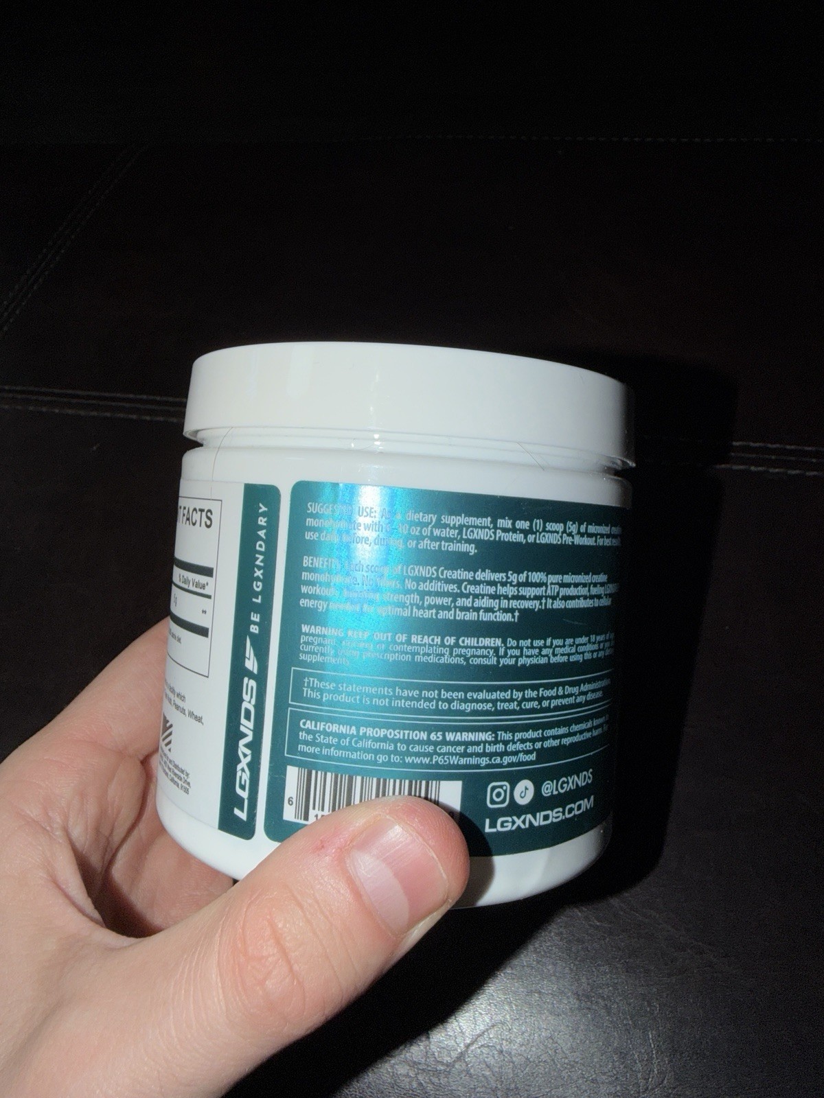 LGXNDS Creatine Monohydrate Micronized Powder 150g Unflavored 30 Servings 5g