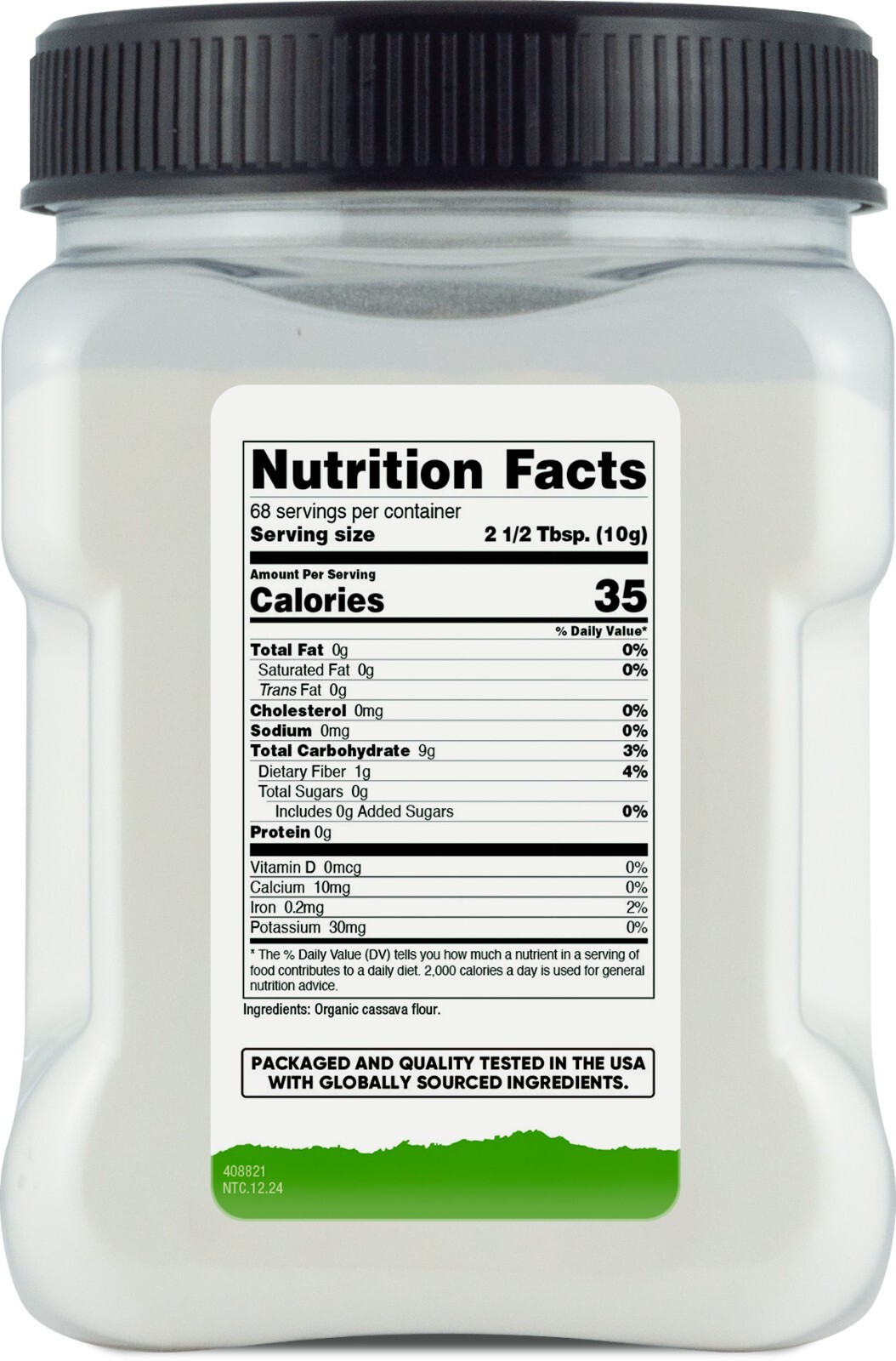 Nutricost Pantry Organic Cassava Flour (1.5 Pound Bottle) – Gluten Free, Non-GMO
