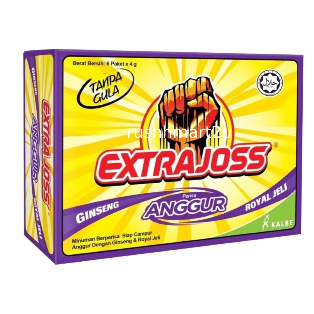EXTRA JOSS Grape Flavor 40 Box (240 Sachets) Energy Drink Powder EXPRESS SHIP