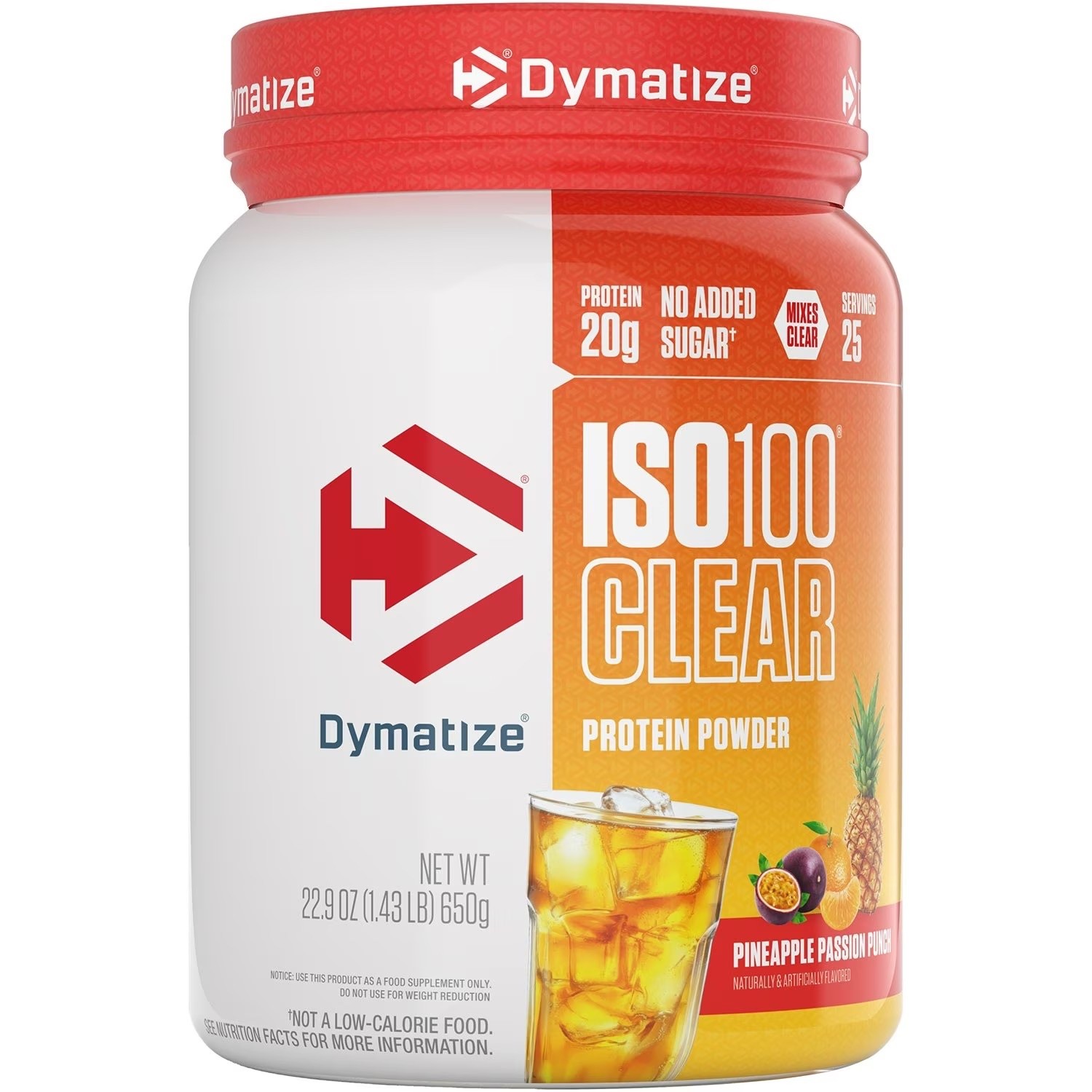 Dymatize ISO100 Clear Whey Isolate Protein Pineapple Passion Punch 1.4 lbs New