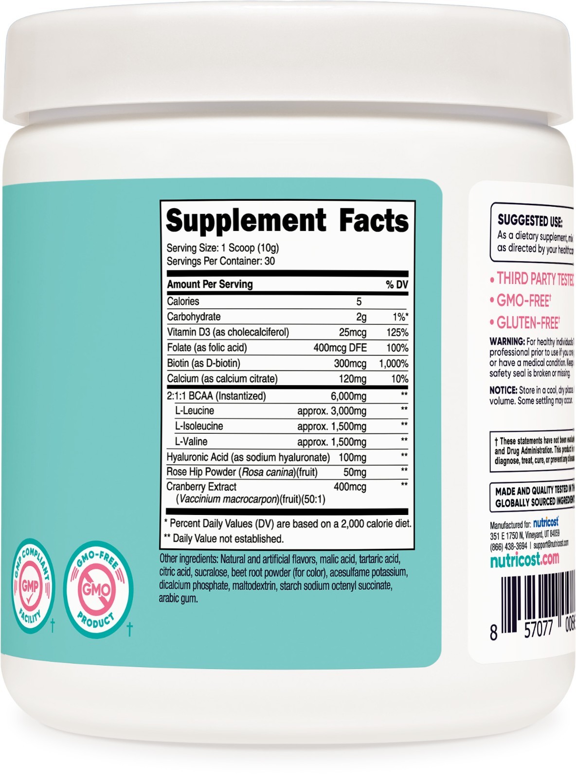 Nutricost BCAA for Women (Watermelon) 30 Servings – Gluten Free and Non-GMO