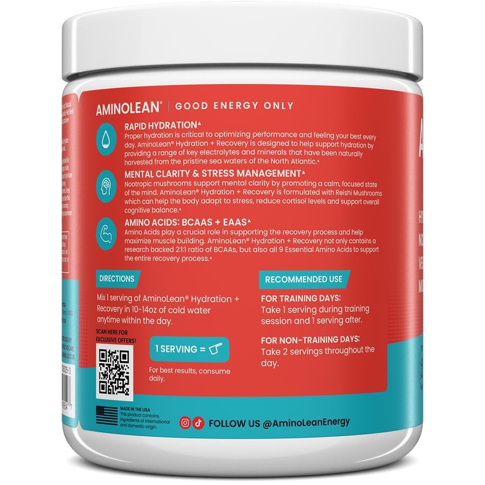 Vegan Amino Acids Powder – BCAA + EAA, Electrolytes & Reishi for Recovery, Sugar