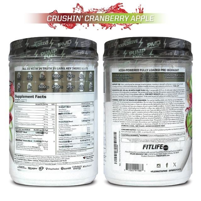 Pump Fuel ALL IN Insanity Ultimate Muscle Pump Supplement & Pre Workout Powder