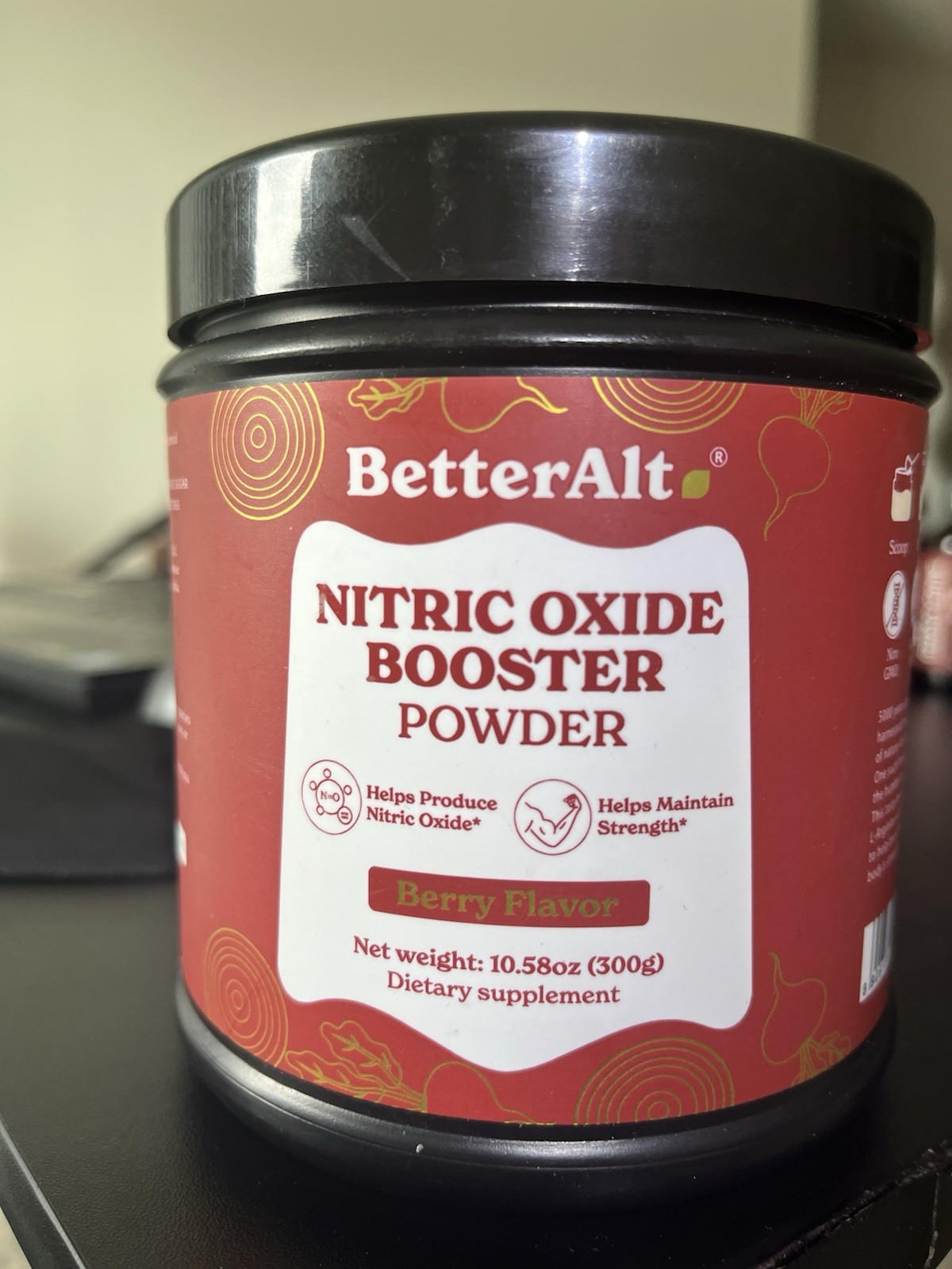 BetterAlt Nitric Oxide Booster Powder Berry Flavor 10.58oz (300g)