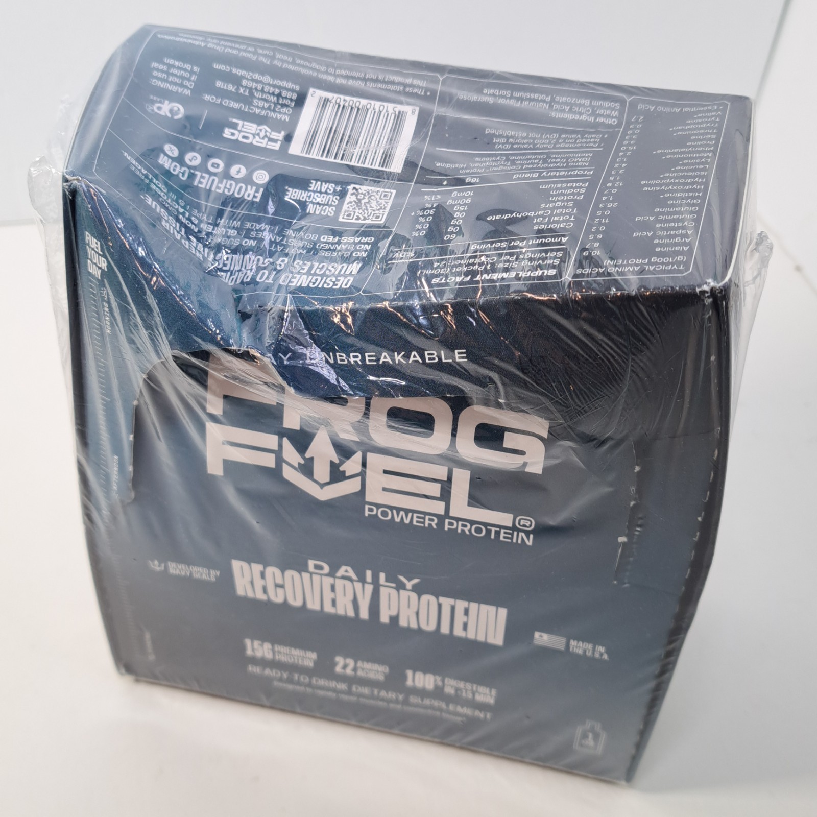 New 24pk Frog Fuel Power Protein Daily Recovery Liquid Protein Shot (Exp 01/28)