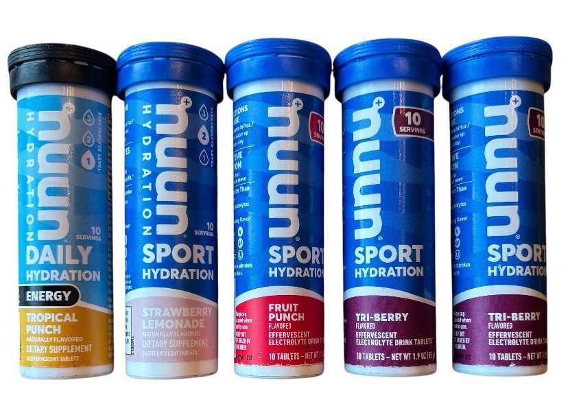 Lot of 5 NUUN HYDRATION Sport/Energy 5-PACK with 10 Tabs/ea, Var. Exp. Dates