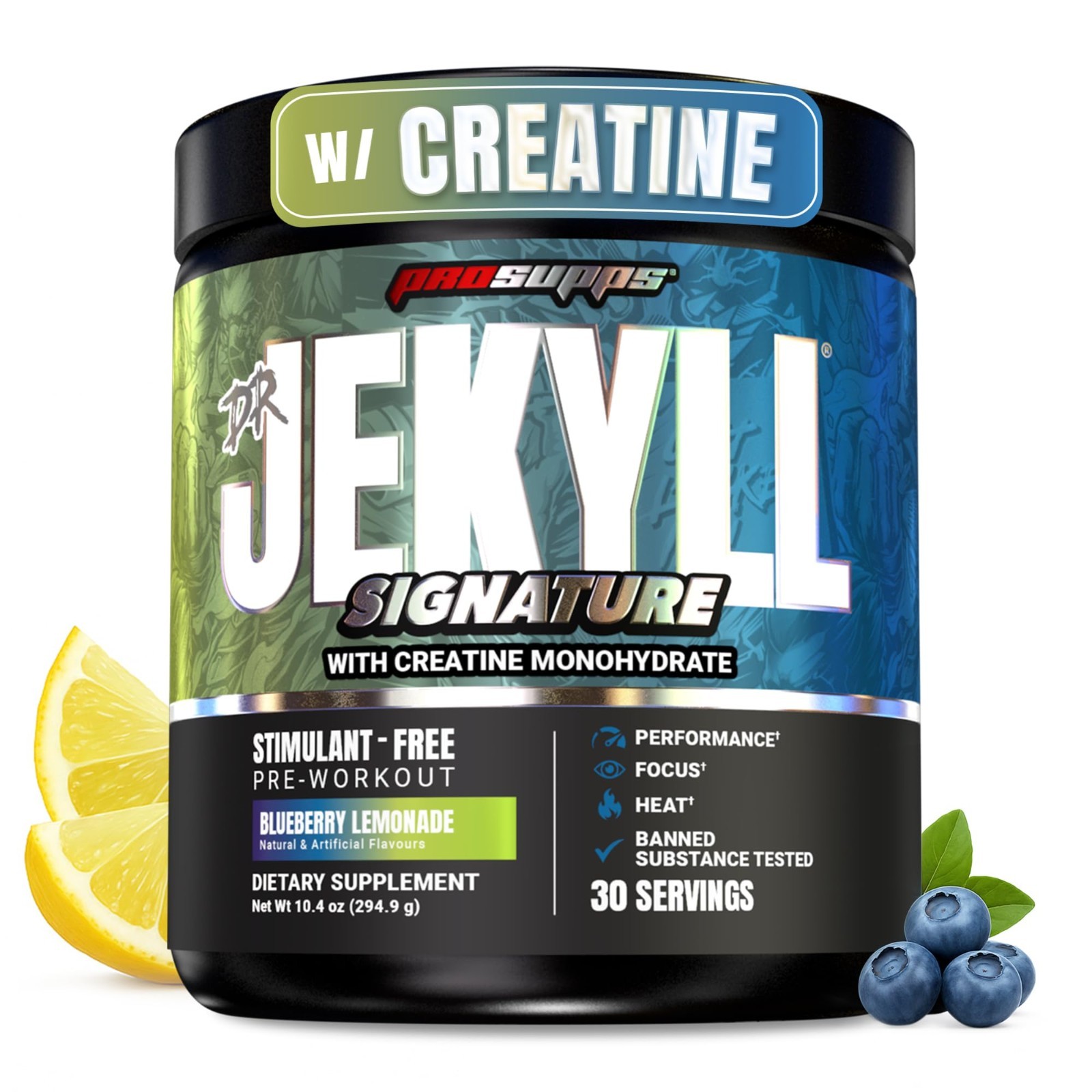 Stim-Free Pre Workout Powder with Creatine | Focus & Endurance Boost | 30 Servin