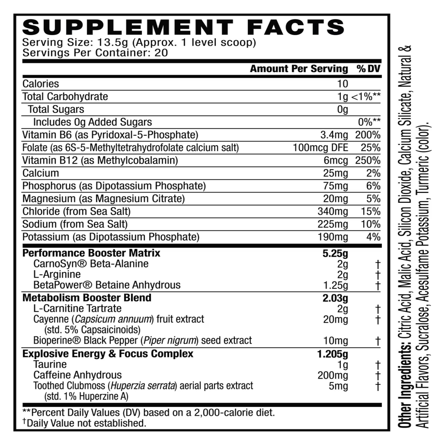 C4 Sport Ripped Pre-Workout Powder, Popsicle® Hawaiian Pineapple, 20 Servings