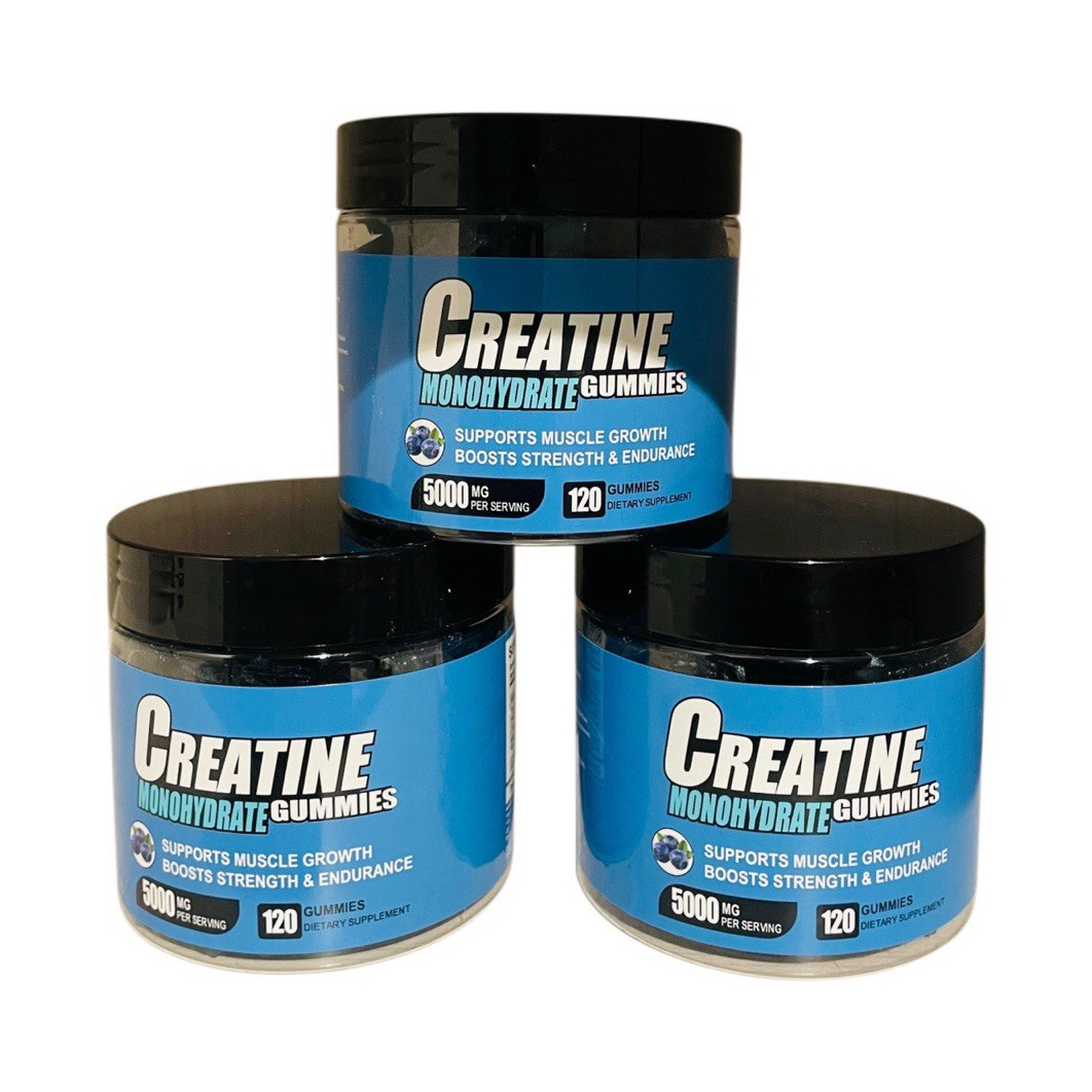 OEM Private Label Creatine Monohydrate Gummies 5000mg 120 Sugar Free Vegan