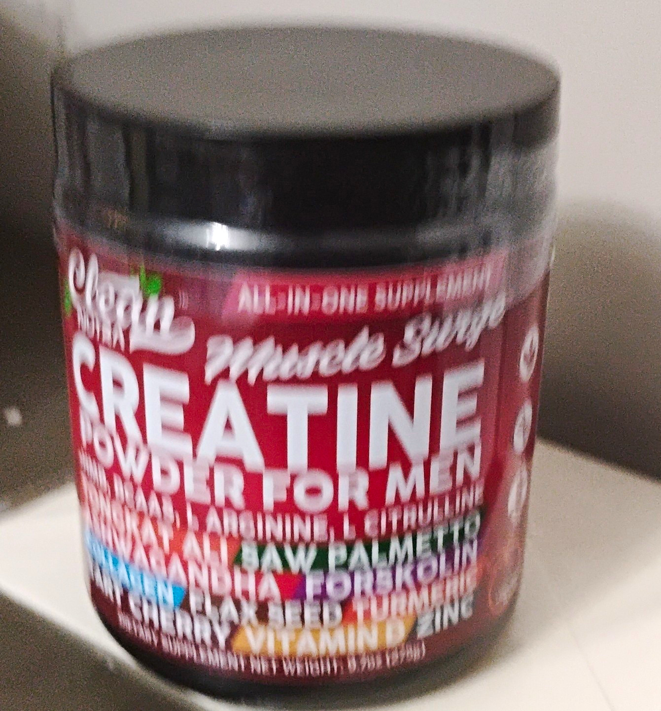 Clean Creatine Powder for Men w/ L-Arginine Citrulline Zinc, 7 oz (198 g)