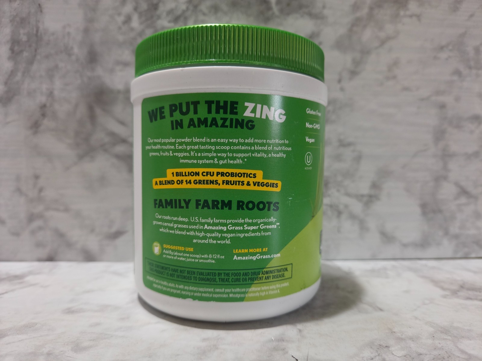 Amazing Grass Super Greens The Original 30 Servings 8.5 OZ 8/2027