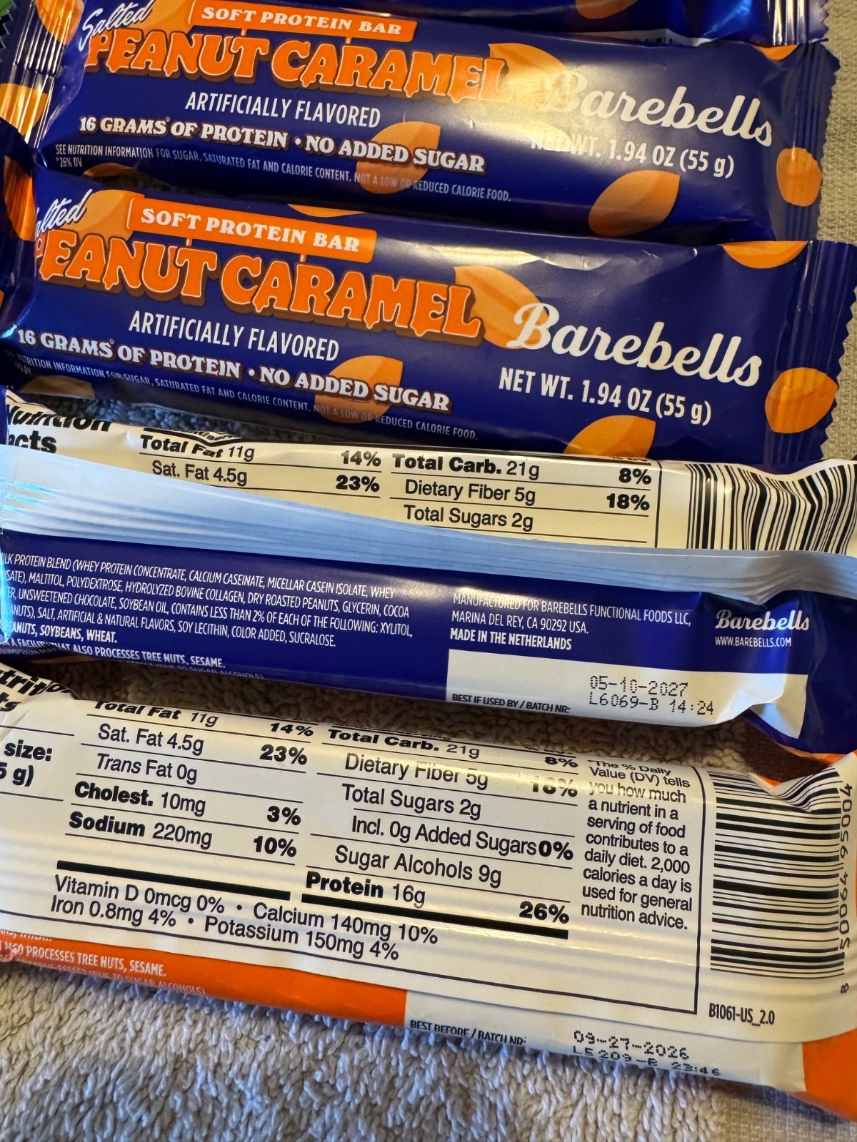 50 Barebells PROTEIN Bar COOKIES Banana BIRTHDAY, Key Lime, MINTY Caramel PEANUT