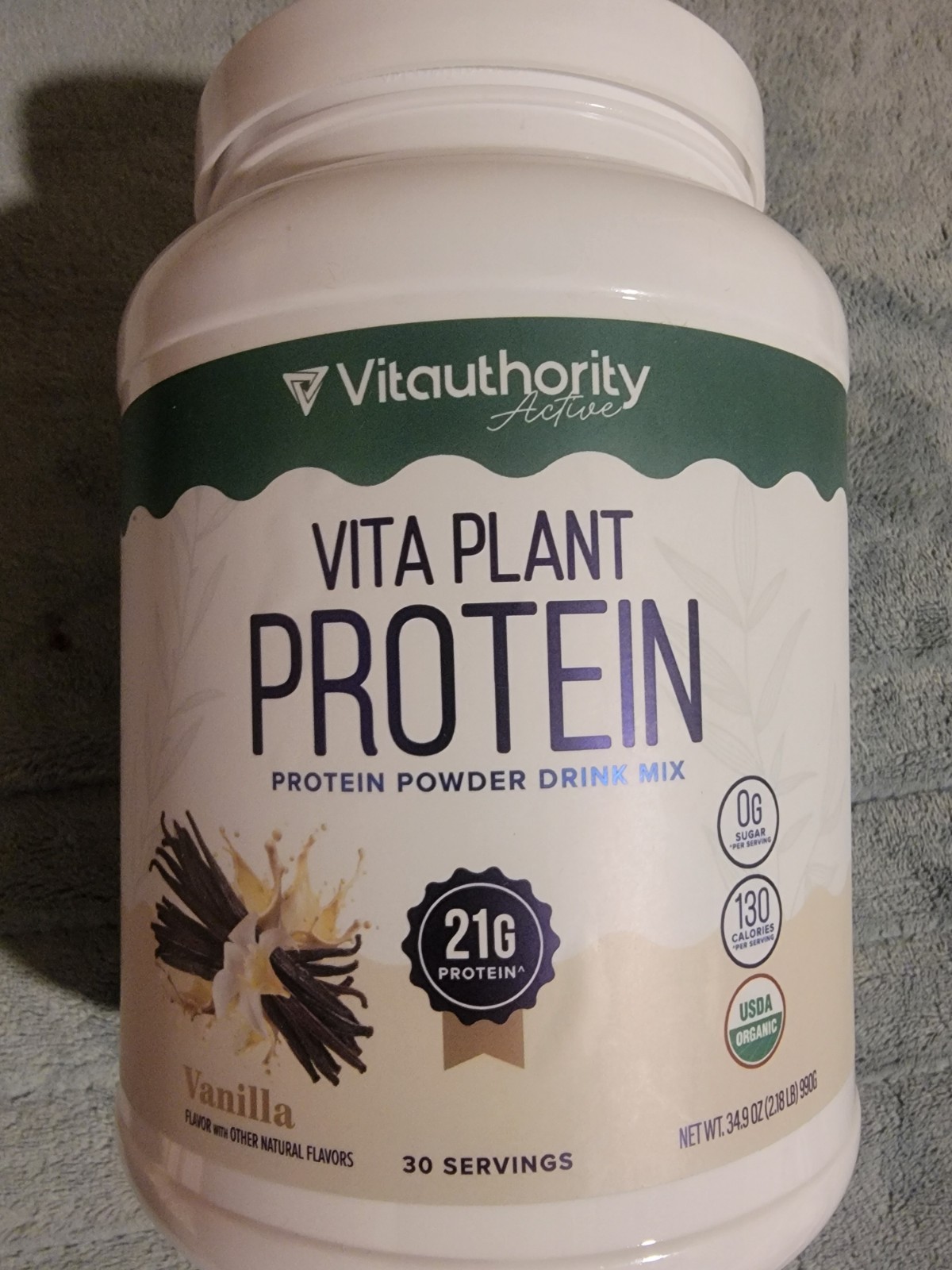 2 lbs Organic Plant Based Vegan Protein Powder for Women with BCAAs Vanilla