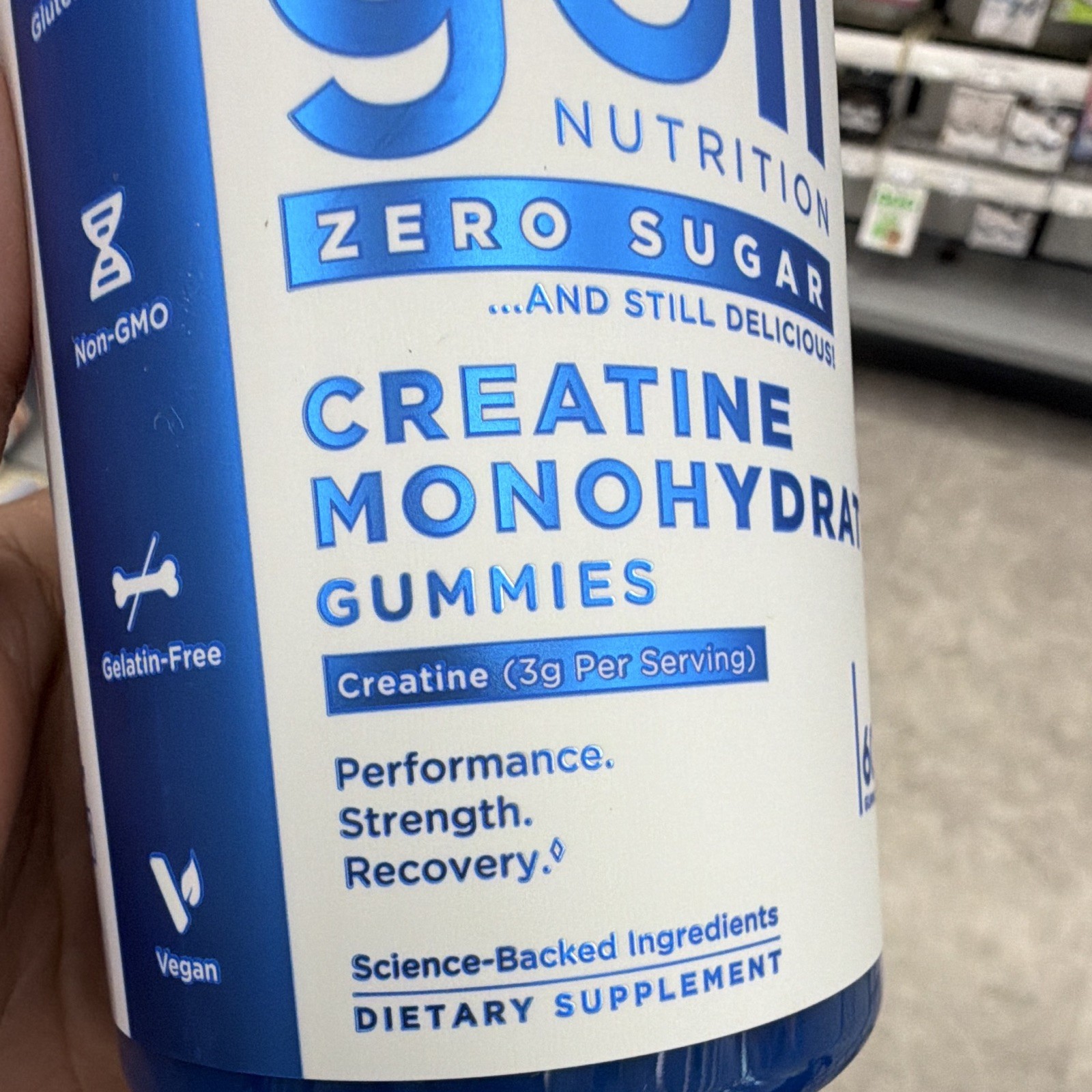 Goli Nutrition Zero Sugar Creatine Monohydrate Gummies, 60 Count