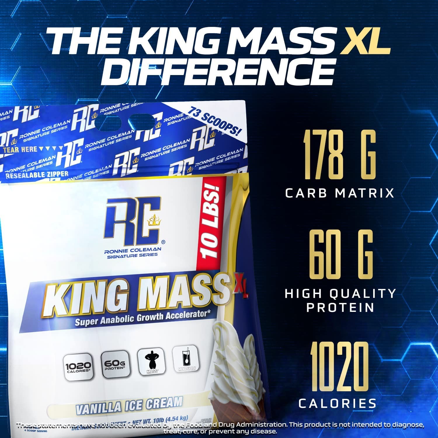 Coleman Signature Series King Mass XL Mass Gainer Protein Powder – Dark Chocolat