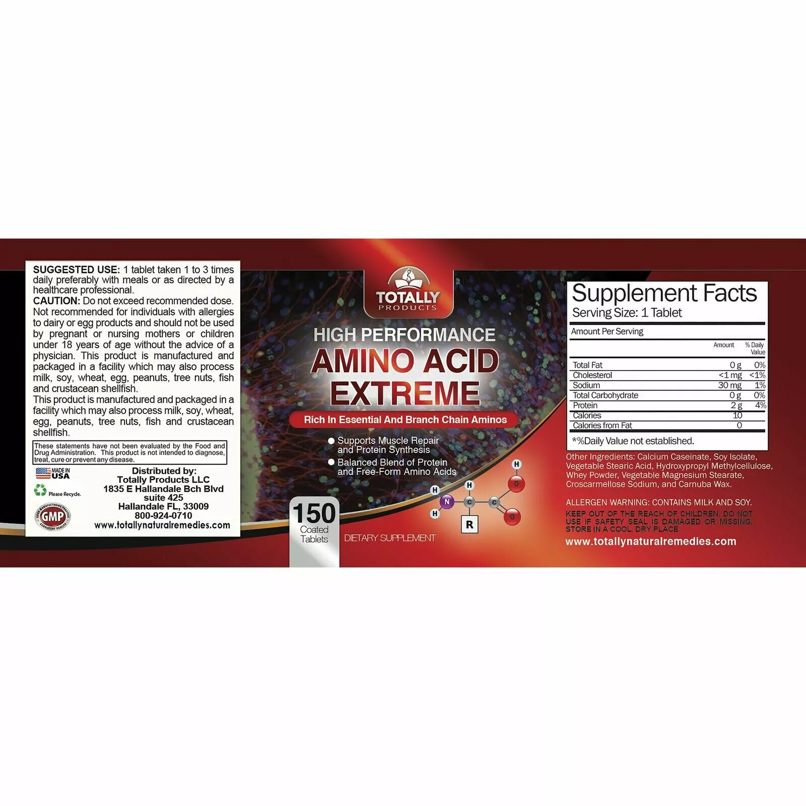 Amino Acid Muscle Support & Cholesterol Control 660 Heart Supplement 60 Capsules