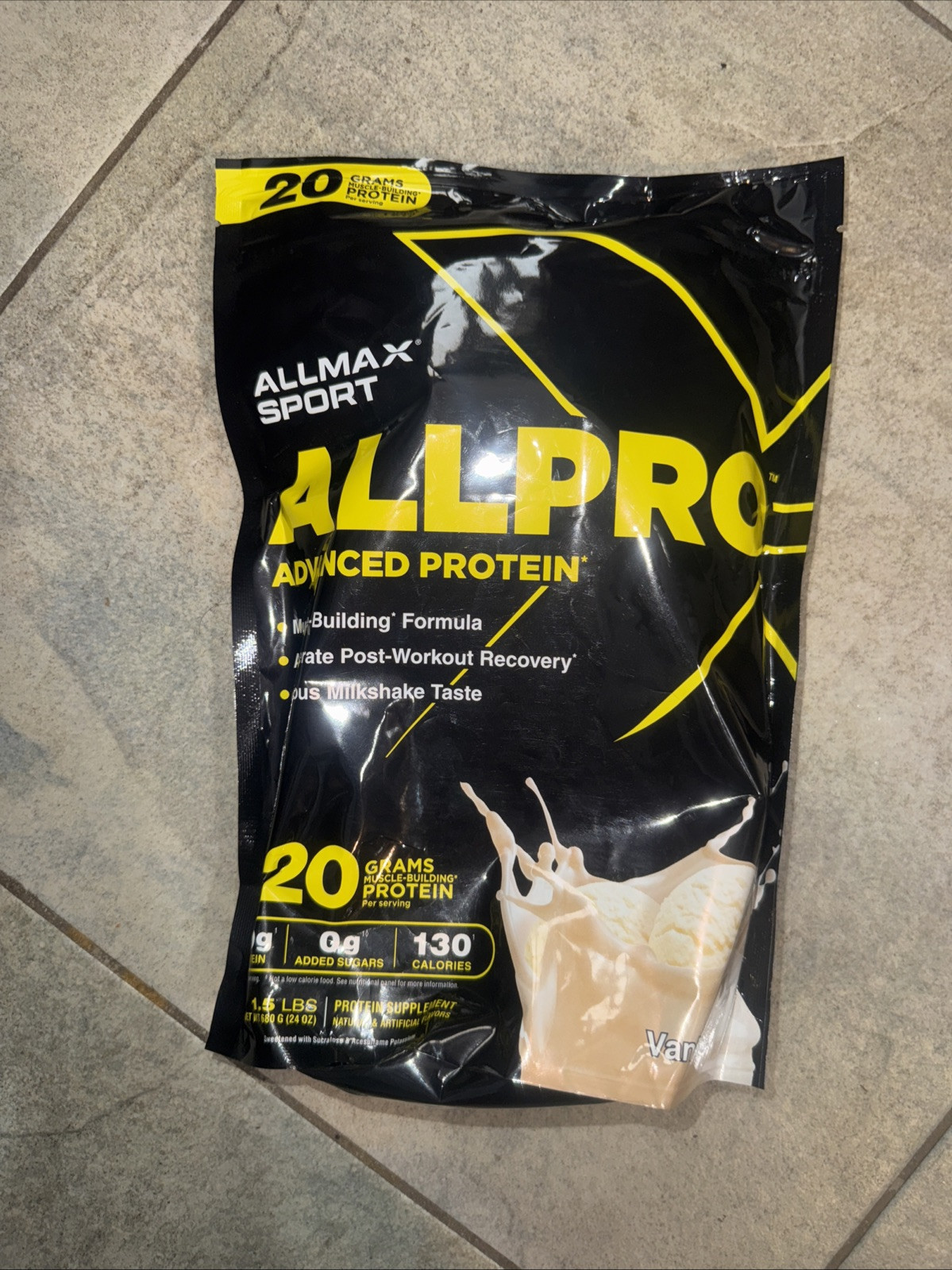 Allmax Sport Allpro Advanced Protein 100% Whey Protein (Vanilla, 1.5 LB)