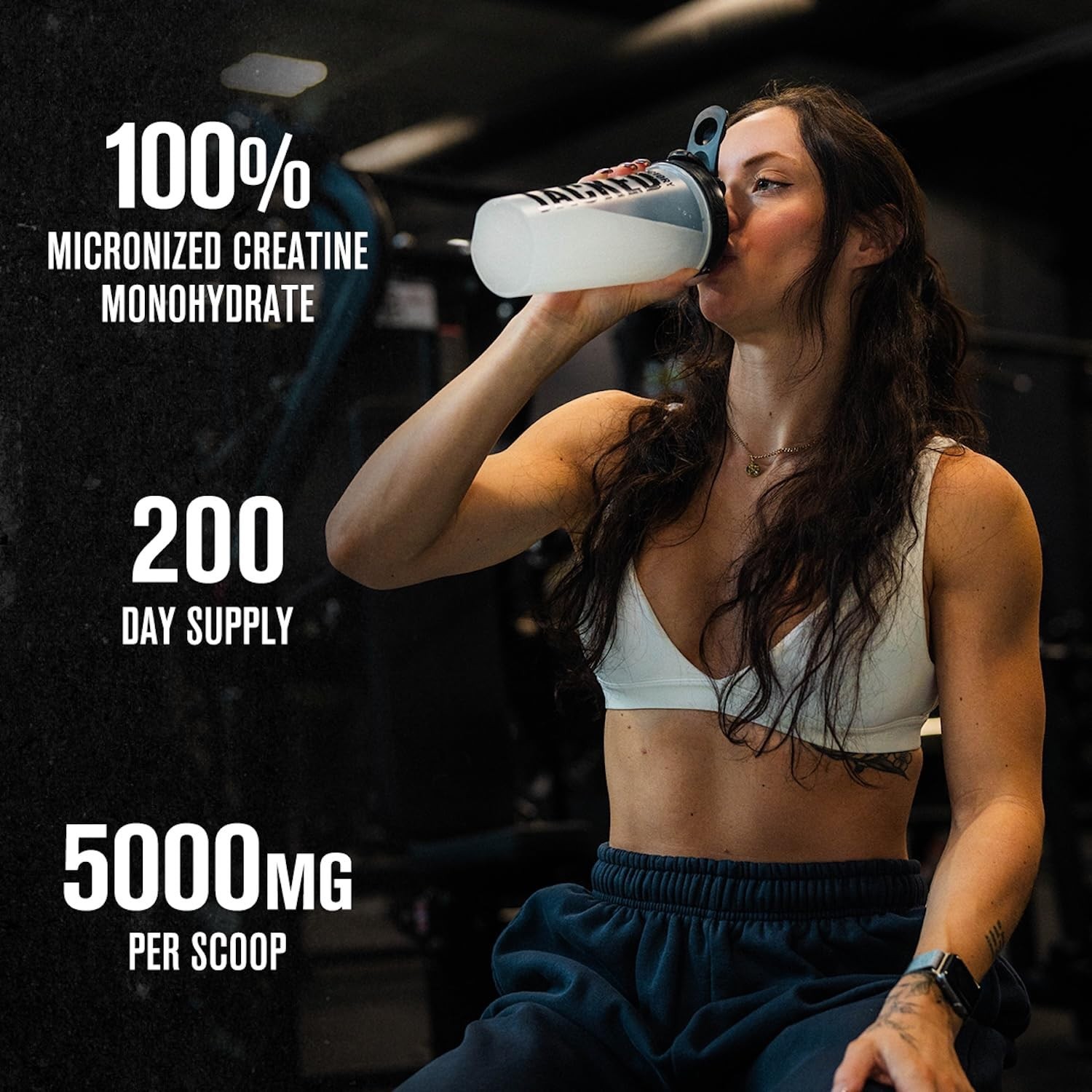 Micronized Creatine Monohydrate Powder 1000g – Vegan, 5g Daily, 200 Servings