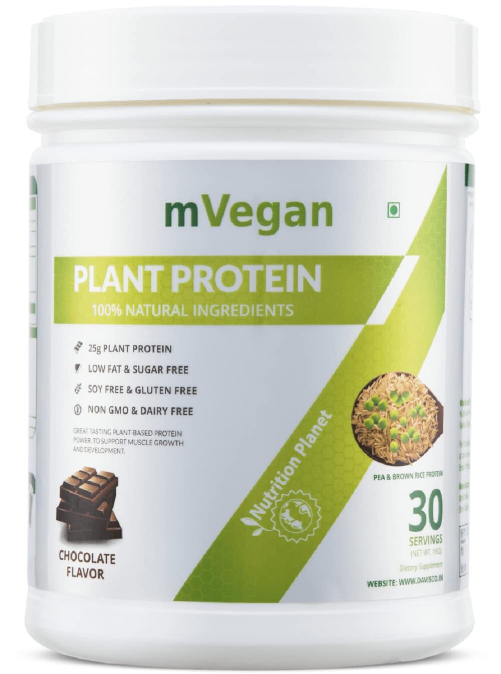 Nutrition Planet Plant Protein Chocolate Flavour Choose Size