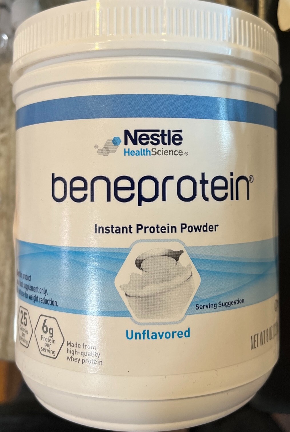 Nestle Beneprotein Protein Instant Protein Powder Unflavored 8 oz Canister Pk/4