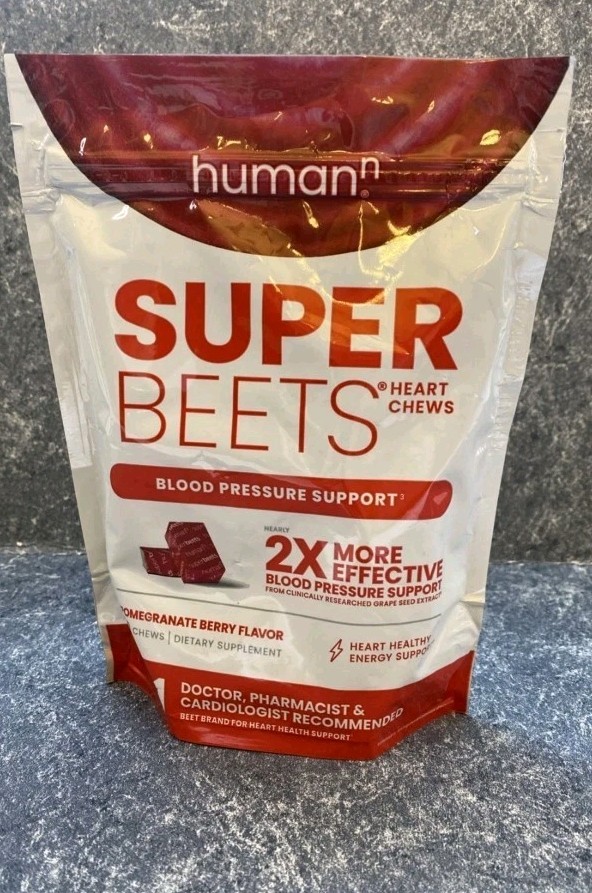 HumanN SuperBeets Pomegranate Berry Soft Chews – 60 Count EXP 11/2026