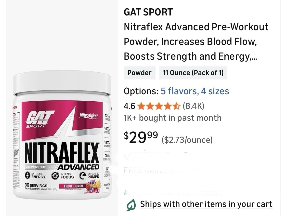 Nitraflex Advanced Pre-Workout Black Cherry