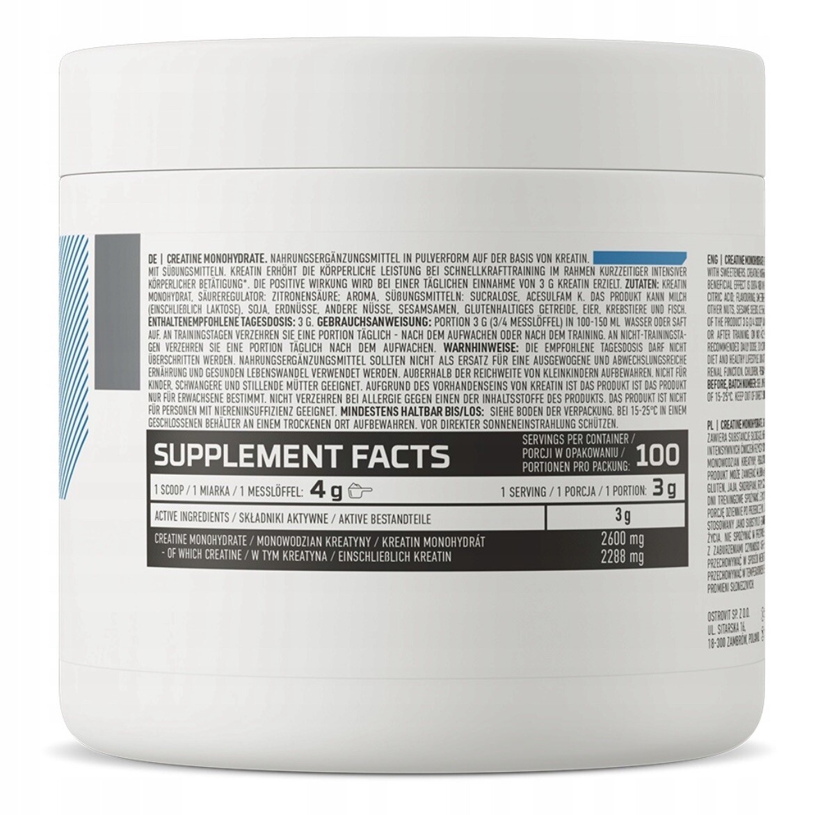 Bundle 3x OstroVit Monohydrate Creatine 300G. Multiple Flavors! Free Shipping