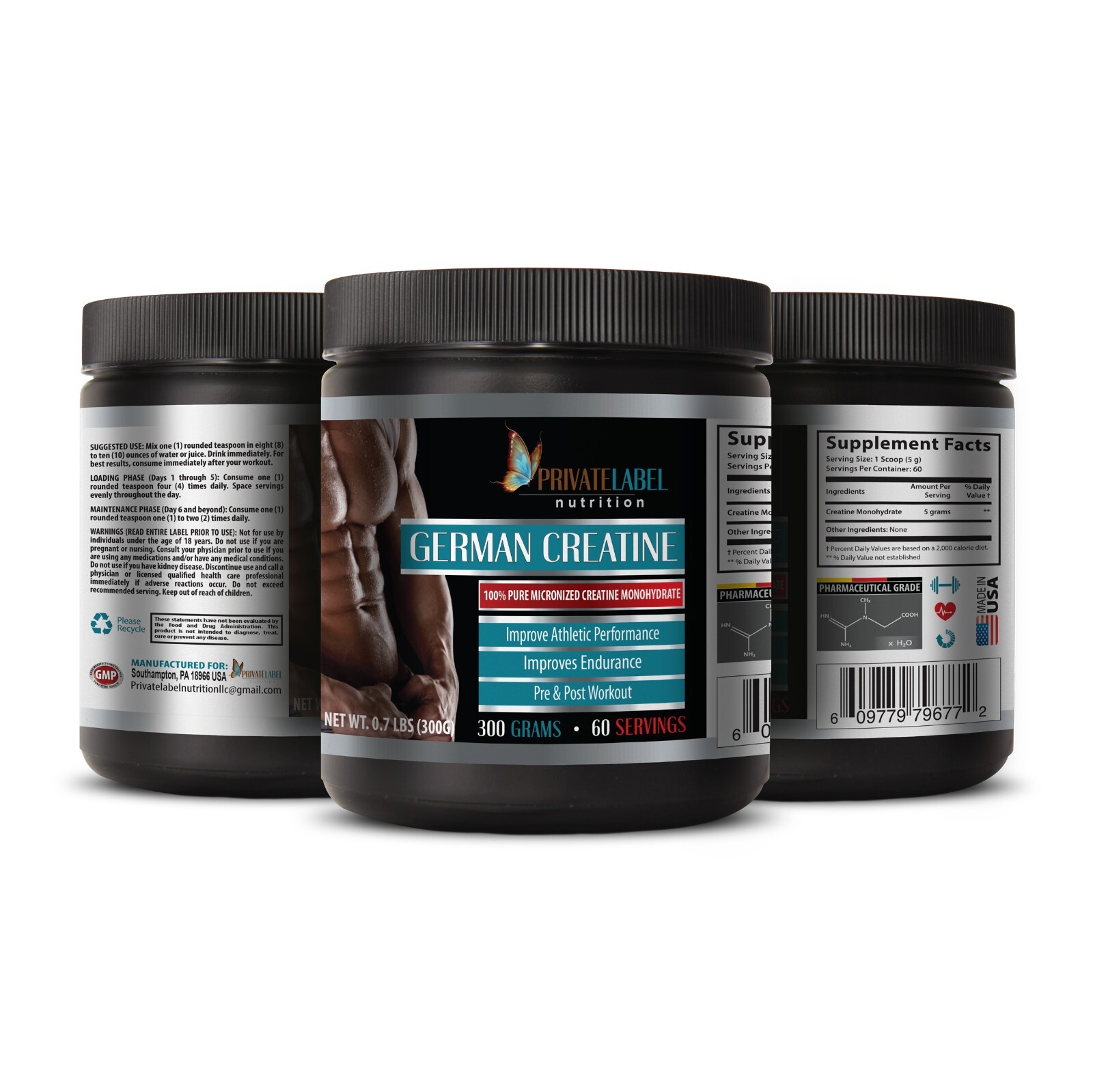 creatine monohydrate powder – CREATINE MONOHYDR300g – pre workout powder – 1 Can