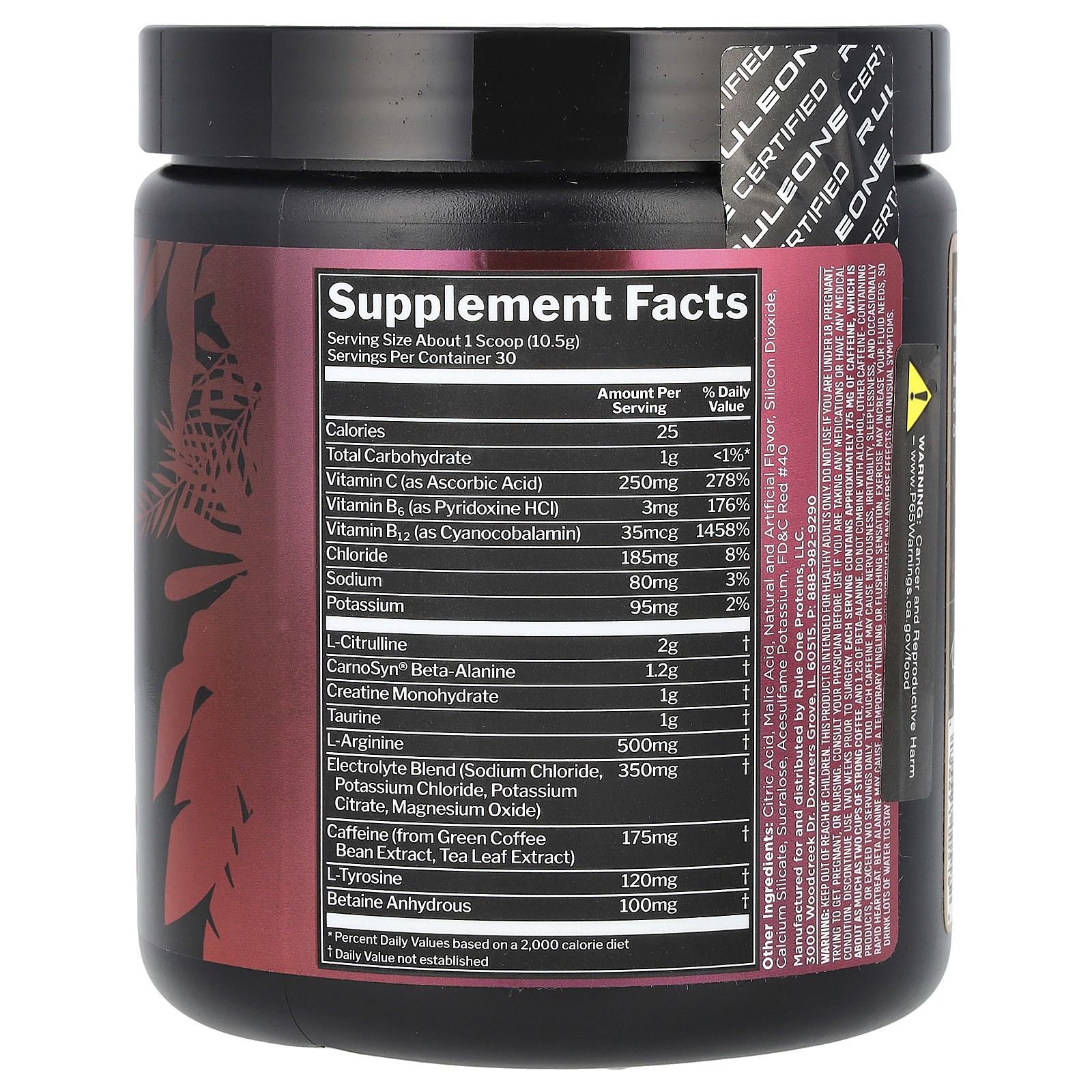 Roar, Ferocious Pre-Workout, Fruit Punch, 11.11 oz (315 g)