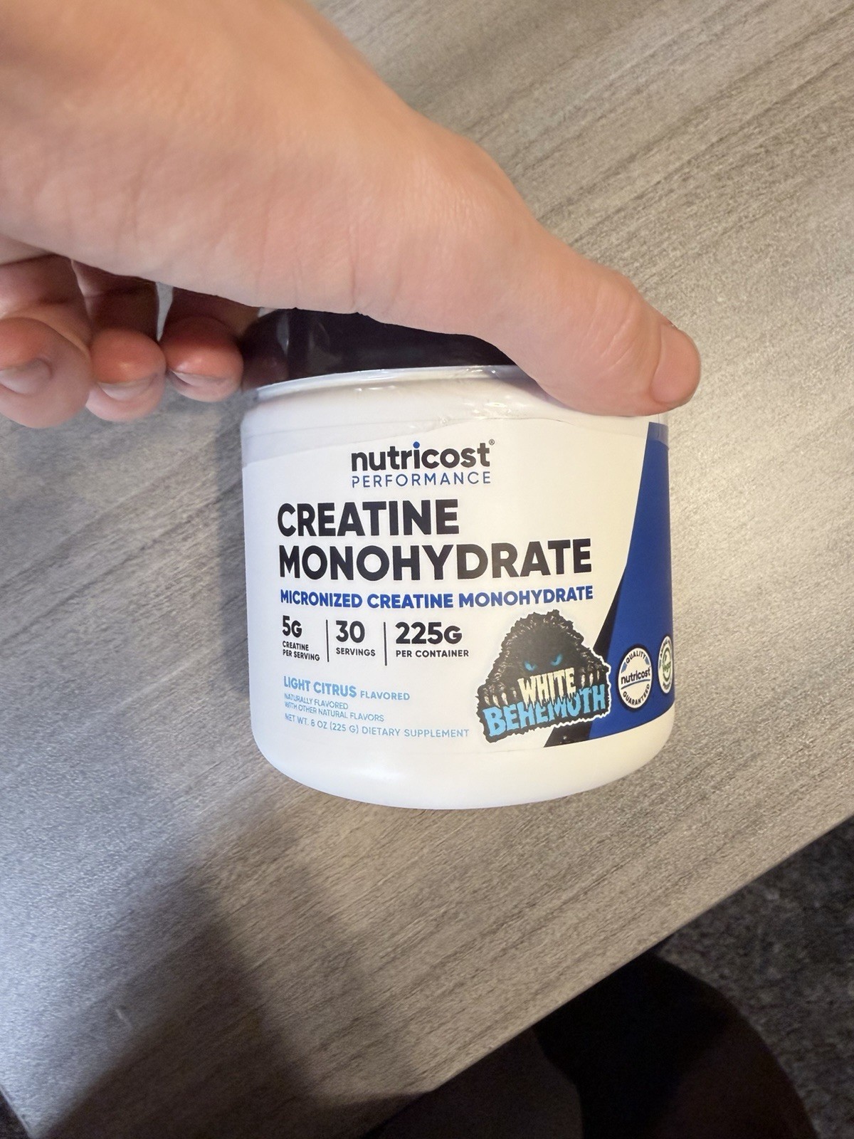 Nutricost Performance Micronized Creatine Monohydrate Powder, Light Citrus 8 oz