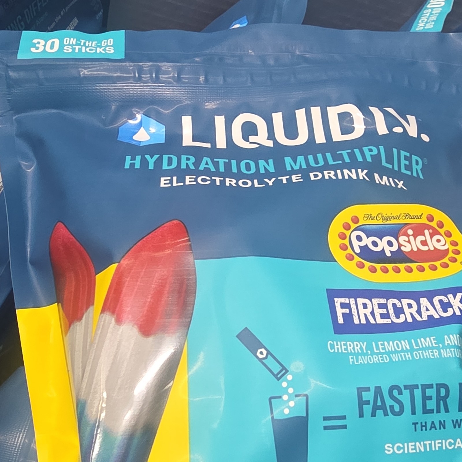 Liquid I.V. Hydration Multiplier Electrolyte Drink Mix 30 Sticks Firecracker