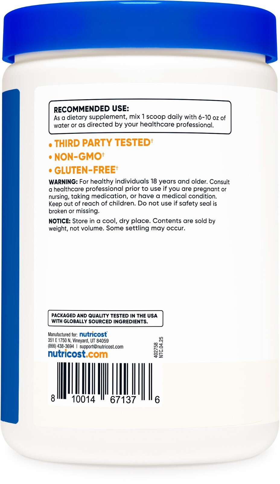 Nutricost L-Proline Powder 250 Grams – 2,000mg Per Serving, Non-GMO