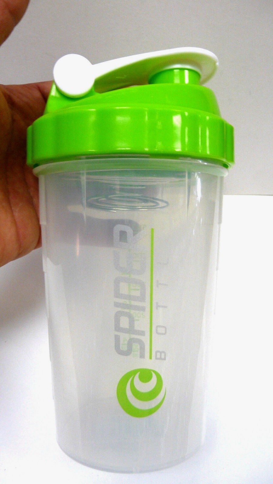 Spider bottle,protein shaker cup mini clear/Green cup Scale 16 oz