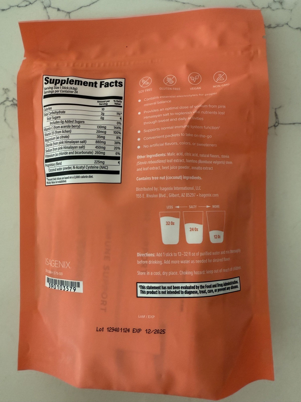 Isagenix Clear Whey Protein Isolate Tropical Bliss Flavor *New* 20g Protein