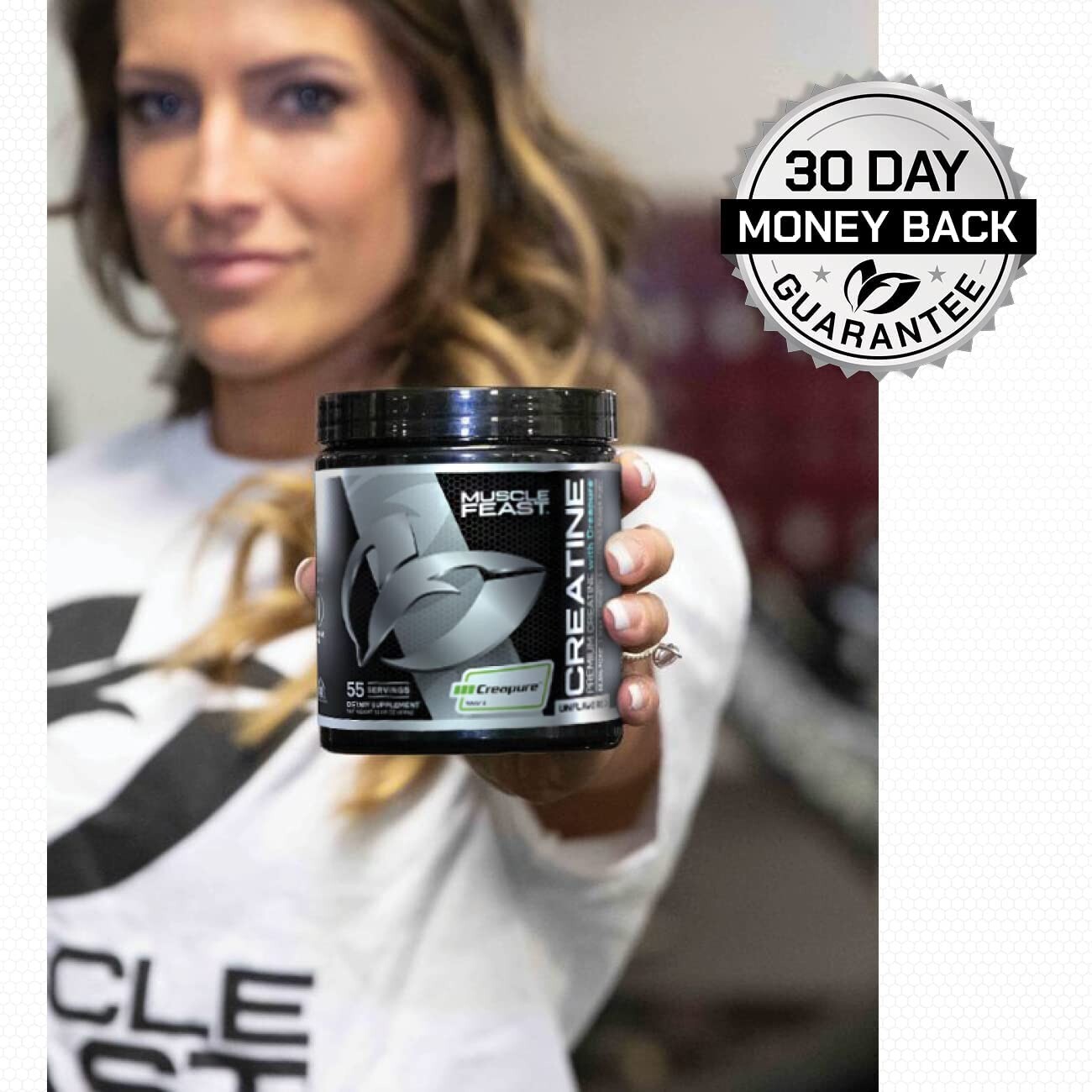 Muscle Feast Creapure Creatine Monohydrate Powder, Vegan Keto Gluten-Free, Unfla