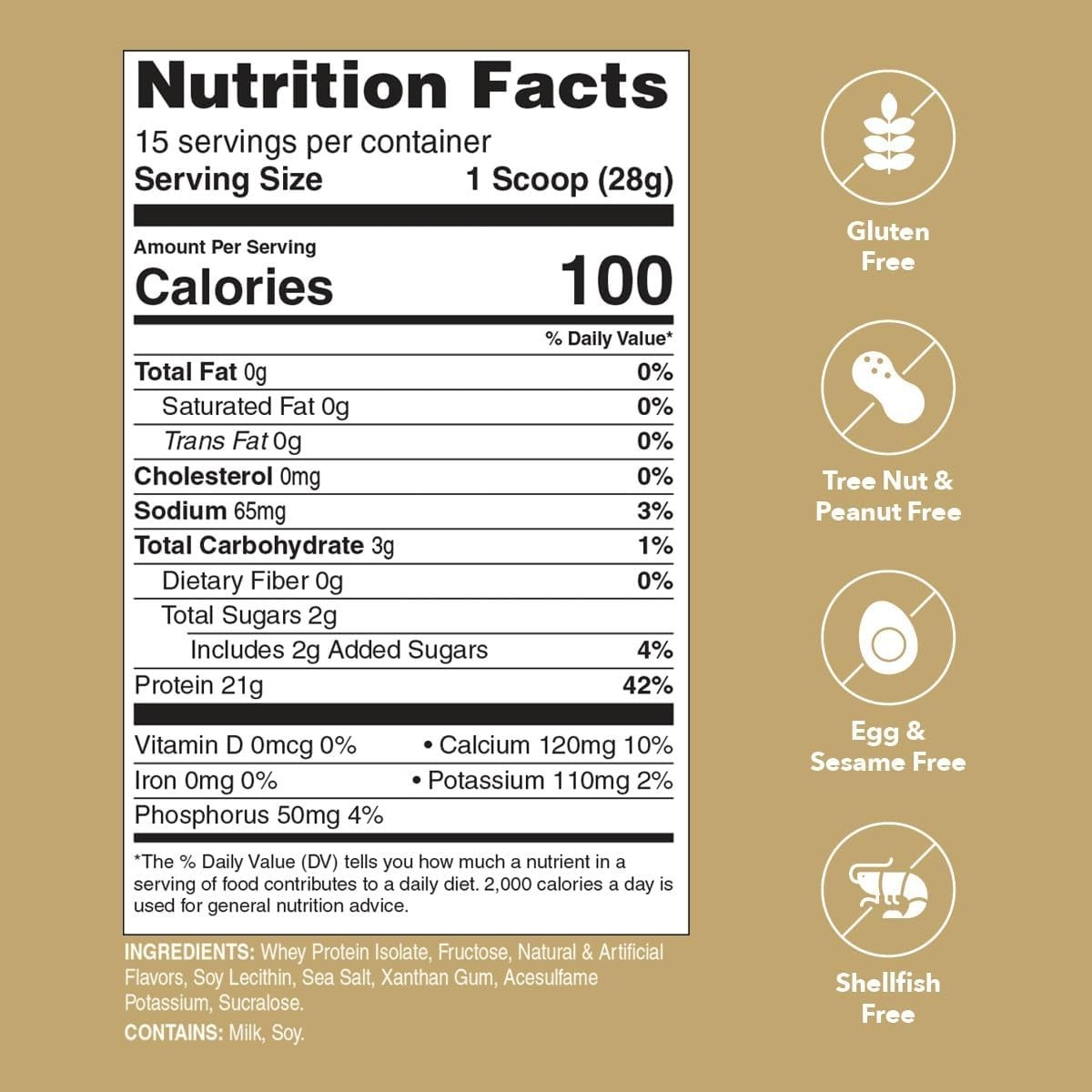 Unjury Whey Protein Powder | Vanilla | 21g 100% Whey Isolate Protein Powder |…