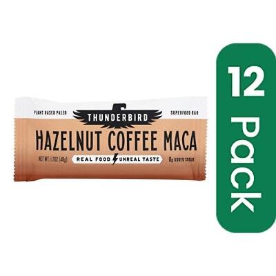 Thunderbird Energetica Bar Energy Hazelnut Gluten Free – 1.7 oz (Pack of 12)