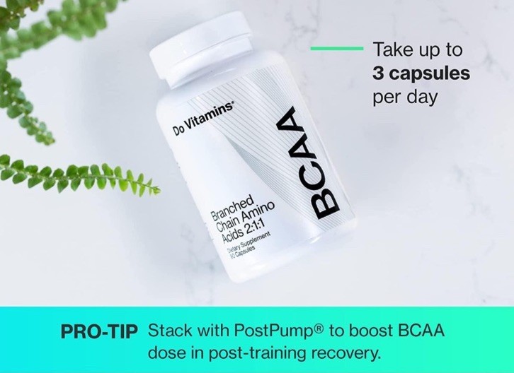 Do Vitamins BCAA Branched Chain Amino Acids 2:1:1 Diet Supplement 90 Capsules