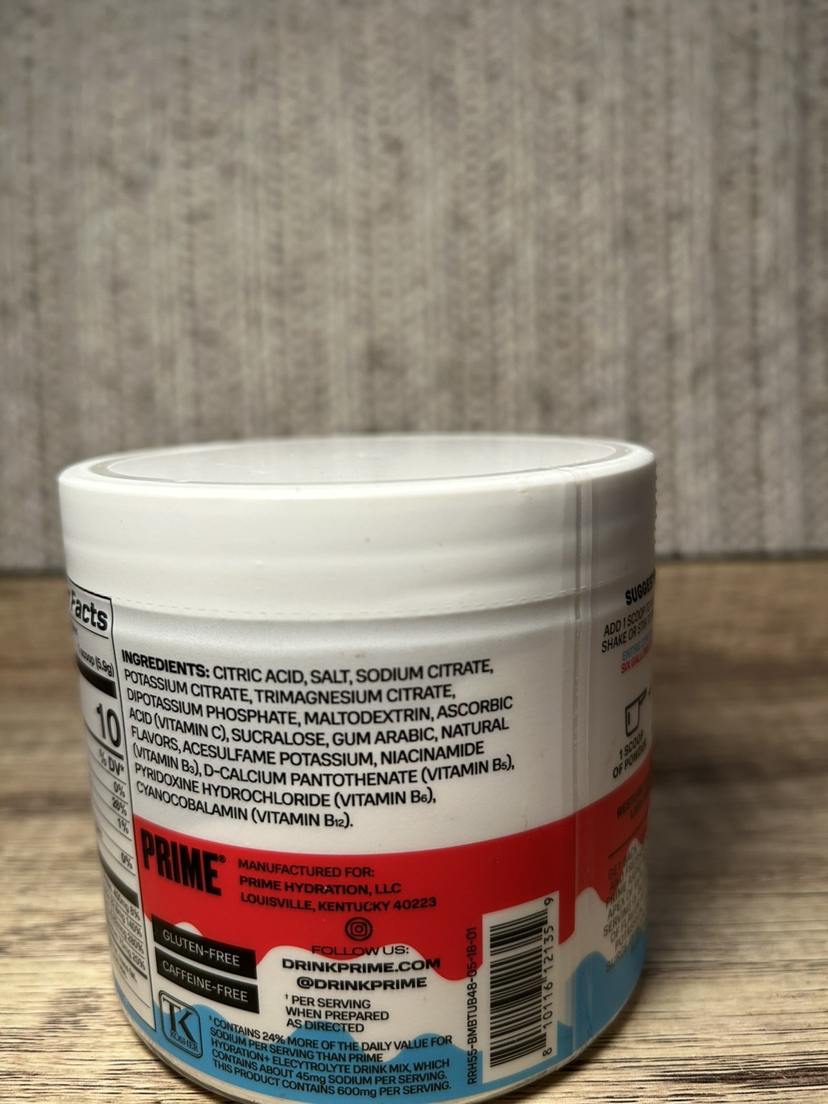 Prime Rapid Rehydration Electrolyte Powder Ice Pop 9.9 Ounce Expires 2/2028