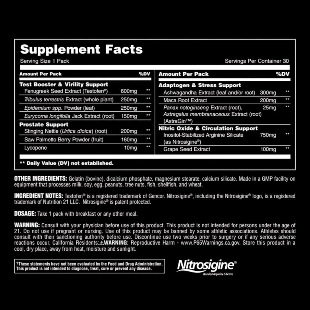 Universal Nutrition Animal TNT+ Comprehensive Testosterone Booster 30 Packs New