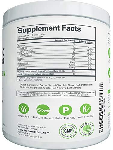 KETO MEAL REPLACEMENT Collagen Powder Supplement By PREFERRED ELEMENTS