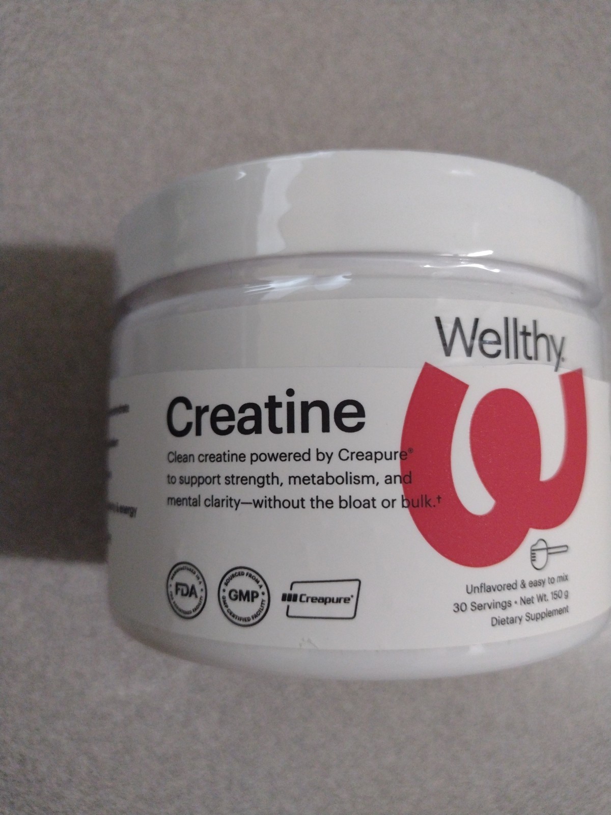 Wellthy Creatine Monohydrate Powder Dietary Supplement 150g (Exp 07/2027)